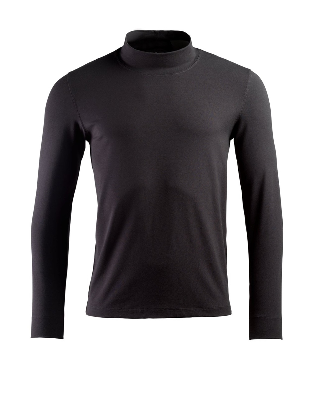 Phil Petter Black Stand-Up Collar Long Sleeve Basic Mock Stretch Top Size XL